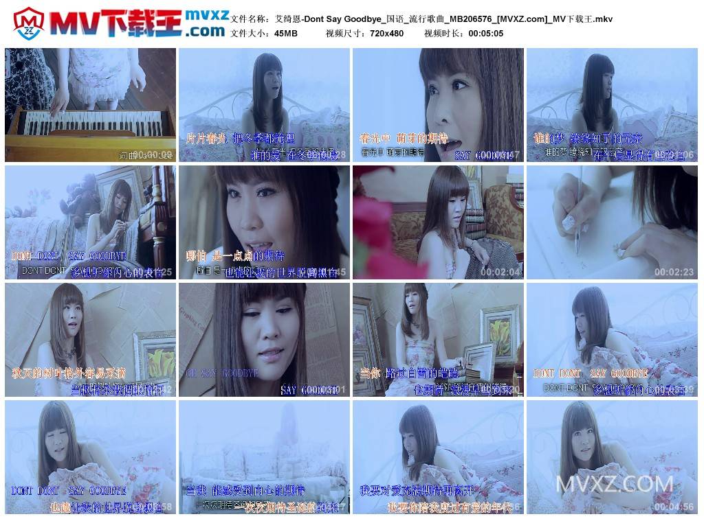 艾绮恩-Dont Say Goodbye_国语_流行歌曲_MB206576